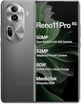 (Refurbished) Oppo Reno 11 Pro 5G (Rock Grey, 12GB RAM+ 256GB Storage)