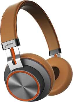 Pebble Zest Pro Over Ear Wireless Headset with HD Stereo Headphones and in-Built Mic (Brown)