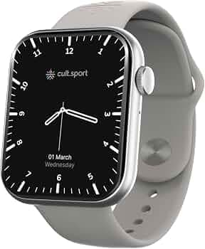 Cult.Sport Active T 2.01 HD Display, Single Chip BT Calling, Rotating Crown, 200 WatchFace Smartwatch (Grey Strap, Free Size)
