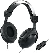 HEISTON Wired Over-Ear Headphones with Built-in Microphone, 40mm Drivers, 3.5mm Audio Jack, Long Cable, Adjustable Headban...
