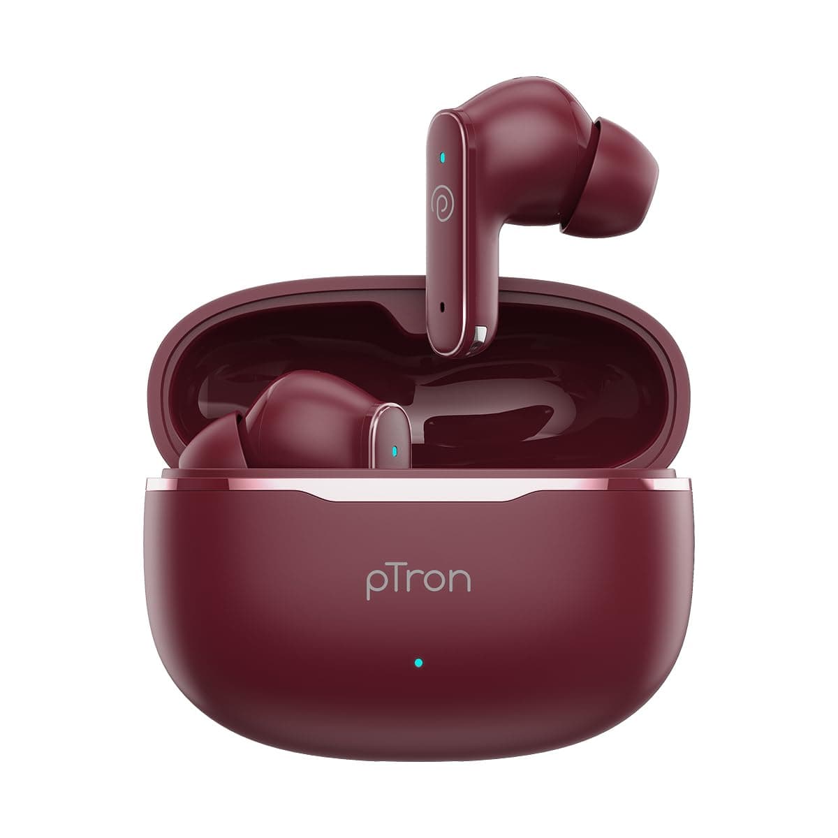 pTron Bassbuds Eon in-Ear TWS Earbuds w/ 13mm Drivers, 45Hrs Playtime, Dual HD Mic & TruTalk AI-ENC Calls, Custom EQ,Mobile App, Bluetooth v6.0 Headph...