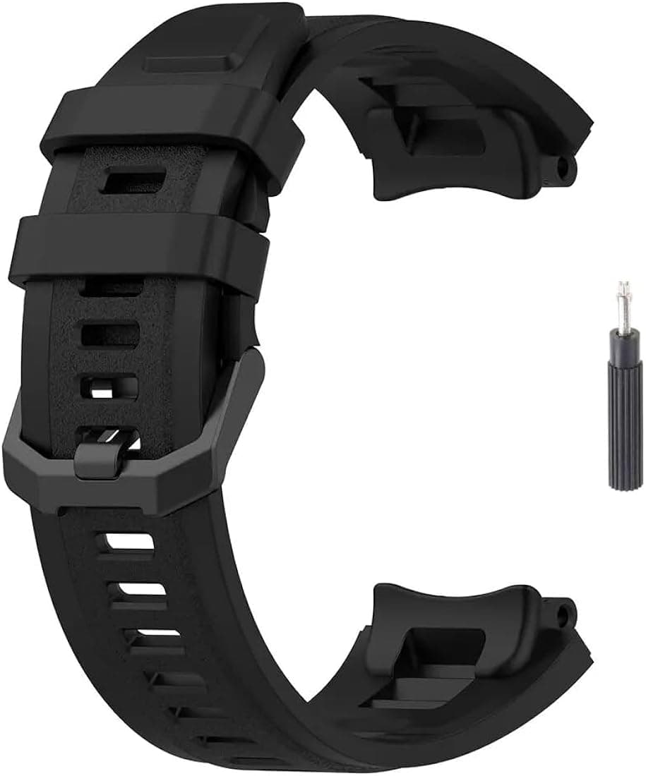 T TECLUSIVE Soft Silicone Strap Band Compatible with Amazfit T-Rex 2 | Adjustable Silicone Rubber Band with Installation Tool for T Rex 2