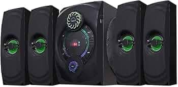 Woodley Audio WOD7000 50 W 4.1 Channel Wireless, USB, Bluetooth Multimedia Speaker System, Black