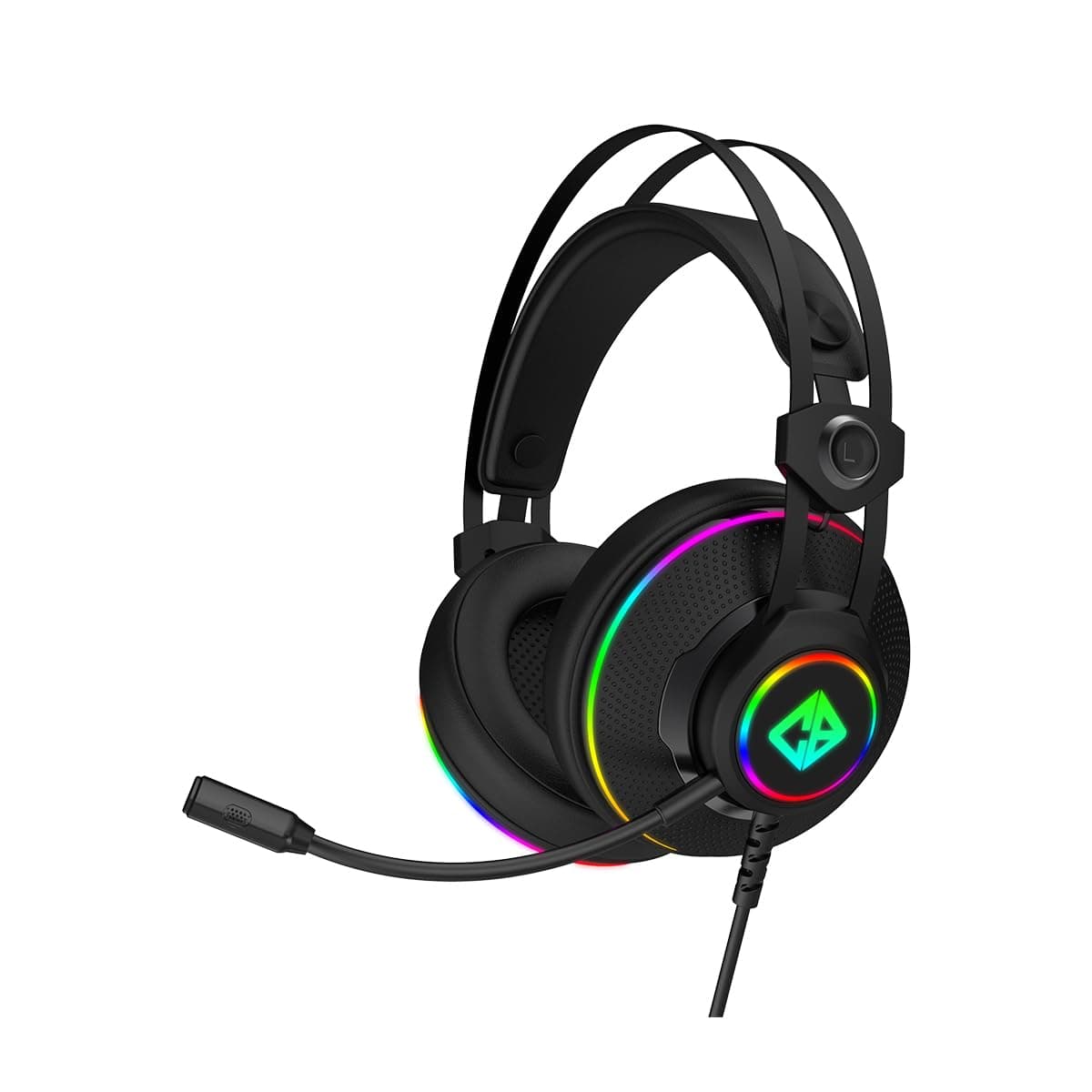 Cosmic Byte Proteus X 7.1.4 Surround Wired Gaming Headset with THX Spatial Audio +, 50mm Neodymium Drivers, Detachable ENC Mic, Camera Head Tracking, for PC, PS4, PS5, Software Support (Black)