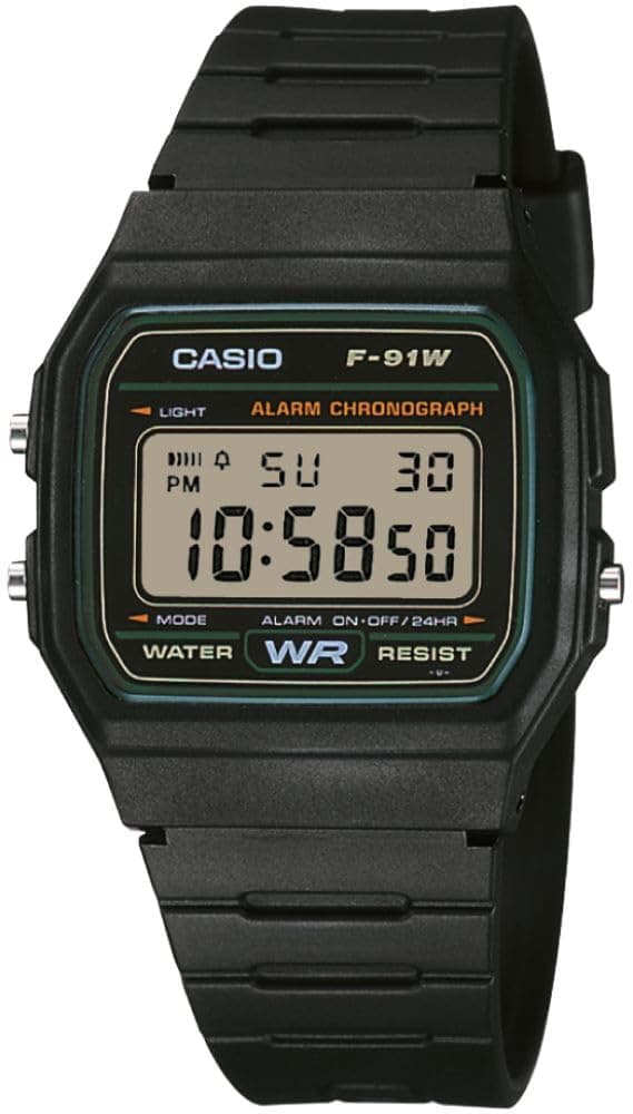 Casio Youth Digital Black Dial Unisex F-91W-3DG (D246)