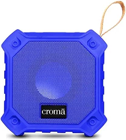 Croma 5W Portable Bluetooth Speaker with 21 Hours of Play time @mid Volume, Built in mic, Multiple connectivity: USB and TF Card, True Wireless Technology (12 Months Warranty) (CREMP2101sBTSP, Blue)