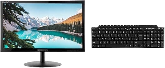 ZEBRONICS Zeb-V19Hd 18.5 Inch (46.99 Cm) Led Monitor with Supporting Hdmi, Vga Input, Hd 1366 X 768