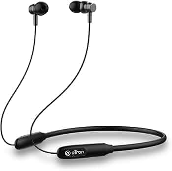 (Refurbished) pTron Tangent Flex Bluetooth 5.3 Wireless In-Ear Headphone with Mic, 38Hrs Playtime, 13mm Driver, Dual Device Pairing Wireless Neckband,...