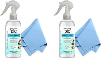 DIC 300ml Lens Cleaning Solution Spray with Microfiber Cloth Contain NO Detergent-NO foam-for Spectacles, Sunglasses, Eyeglasses, Mobile, PC, Laptop, ...