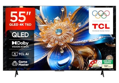 TCL 139 cm (55 inches) 4K UHD Smart QLED Google TV 55T6D
