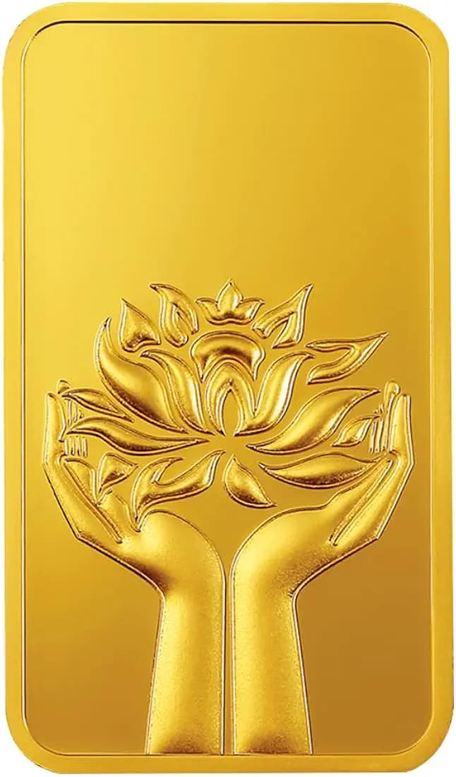 MMTC-PAMP 999.9 24k Lotus Pure 10 gm Gold Bar
