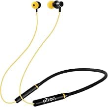 pTron Tangentbeat in-Ear Wireless Headphones w/HD Mic, Deep Bass, 10mm Drivers, Clear Calls, BT5.0, Dual Device Pairing, F...