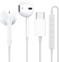 Guguearth Original Type C Earphone with HD Mic Compatible with iOS Smartphones & iPads USB-C Wired Earbuds with Microphone...
