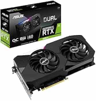 ASUS Dual GeForce RTX 3060 Ti V2 OC Edition 8GB GDDR6 RAM 3060Ti LHR Graphic Card 256 Bit 4864 CUDA Cores Triple Fan 3 Years Warranty 4K Gaming Video Editing Mining COD GTA 5