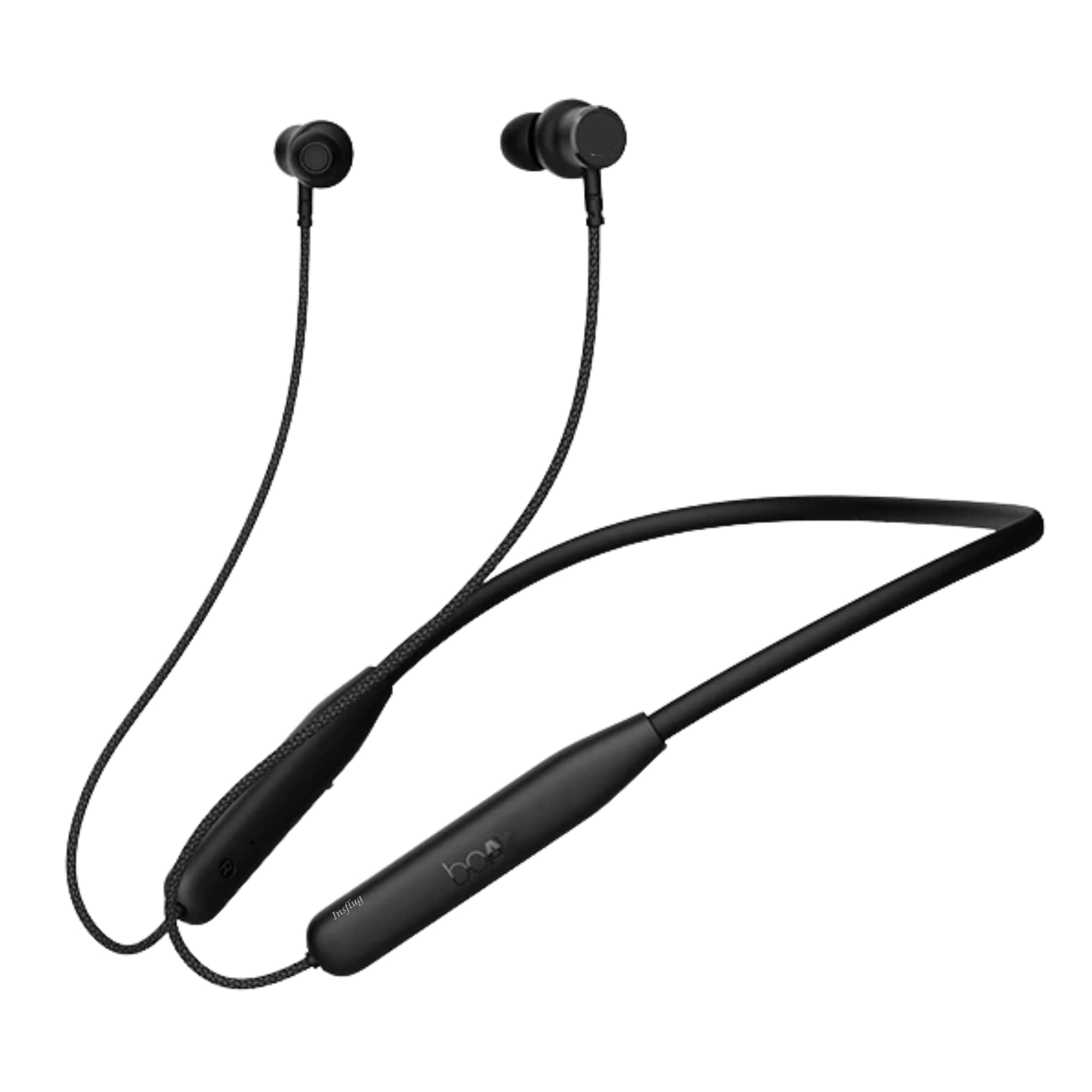 boA Bluetooth Neckband Earphones with Deep Bass, Fast Charging Support, Ergonomic Neckband Fit, HD Calling Mic, Comfort Fit All Day for Office Calls D...