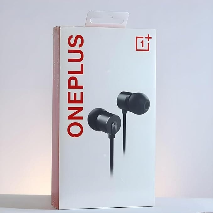 Original Type-C Earphone Compatible with OnePlus Wired in-Ear Headphones Stereo Deep Bass Headset Earbud with Type-C Audio Jack, Mic (CAK3, Black)