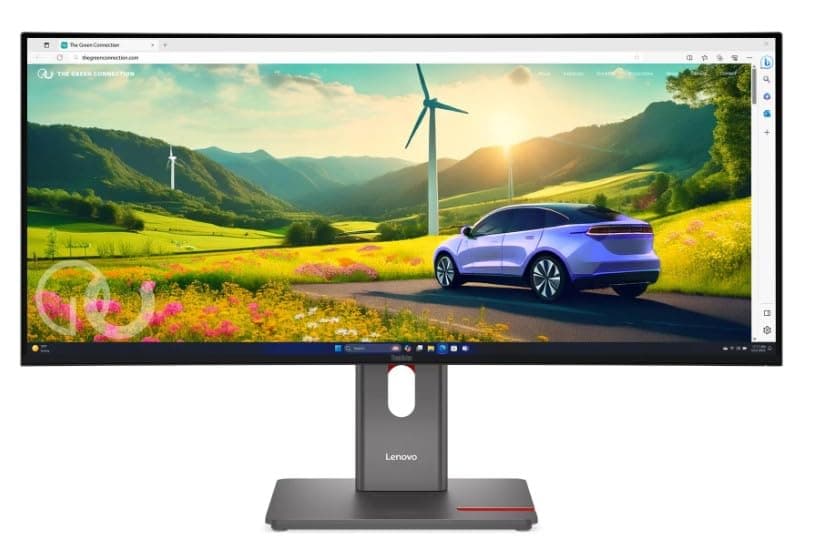 Lenovo ThinkVision P34WD-40 34 Inch (86.36 cm) Curved Ultrawide WQHD IPS Monitor | 34401440 | USB-C Docking 140W | HDMI 2.1, DP 1.4, RJ45 | 120Hz | KV...