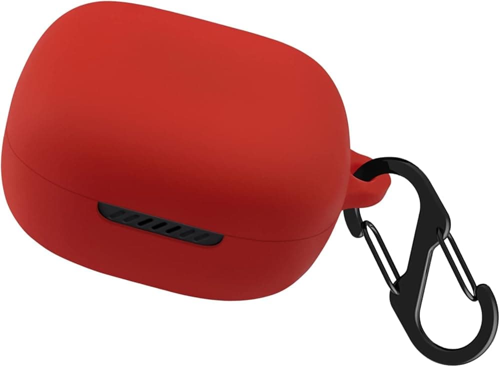 PABULUM Silicone Case Cover Compatible with JBLL Live Free 2 TWS -Red