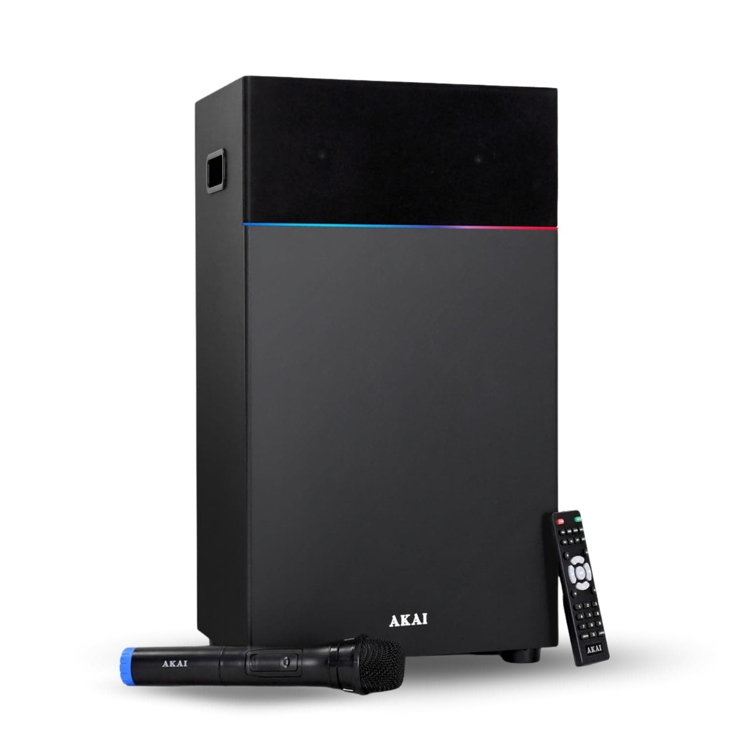 Akai UltraBoom-80, Powerful 80W RMS Hometheater Bluetooth Party Box Speaker with High Power Bass, Wireless Mic with Karaoke & Mic Priority, HDMI (ARC)...
