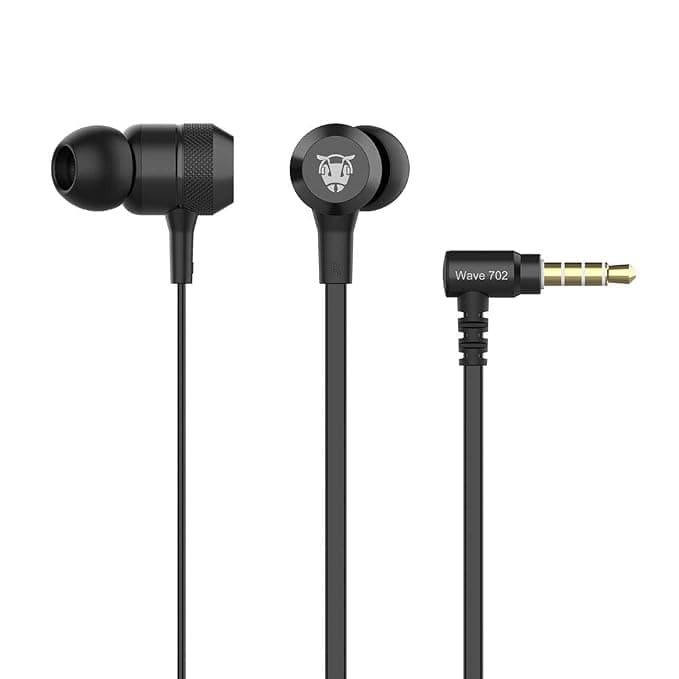 ANT AUDIO Wave 702 Wired in Ear Headphone with Mic (Jet Black) In-Ear