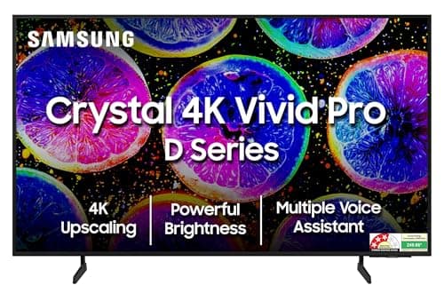 Samsung 163 cm (65 inches) Crystal 4K Vivid Pro Ultra HD Smart LED TV UA65DUE77AKLXL (Black)