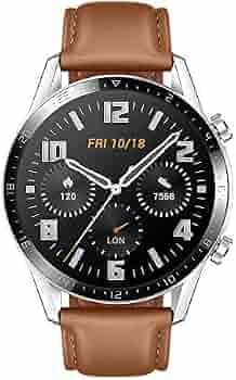 HUAWEI Watch GT 2 Classic (Pebble Brown, 46mm, 2 Weeks Battery, Music Playback, Answer Calls (with Phone Connection), 5ATM Water Resistant, Heartrate Monitor, GPS, SpO2, Kirin A1, AMOLED)