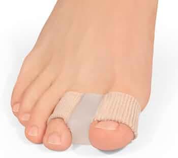 Inralimot 1 Pcs Bunions Gel Toe Separators for Overlapping Toes,Toe Spacers Separators, Wicking Breathable Fabric Bunion Corrector with Gel Lining for...