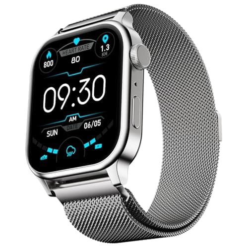 Fire-Boltt Rise Luxe Smart Watch, 1.85" HD Display, Metal Body with Bluetooth Calling, Rotating Crown, AI Voice Assistant, 120 Sports Modes, Neon UI, ...