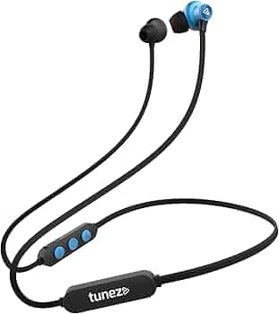 tunez Rhythm R30 in Ear Wireless Bluetooth Neckband Earphone with 10mm Drivers, Bluetooth Version V5.0,24 Hours Play Time,IPX5, Fast Charging, Magneti...
