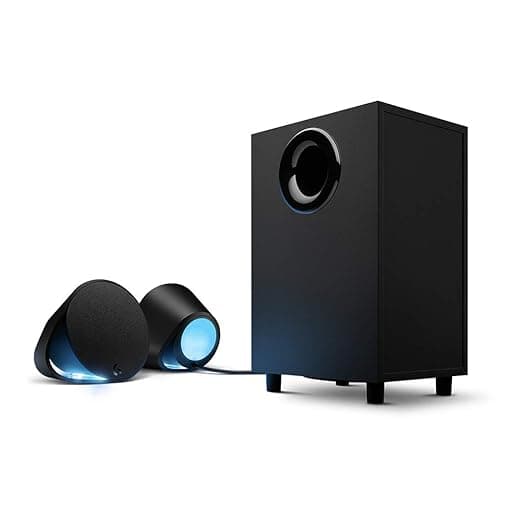 Logitech 120 Watts G560 Auxiliary, USB, Bluetooth Subwoofer, Satellite PC Gaming Speakers with Game Driven RGB Lights (Black) PC Speakers