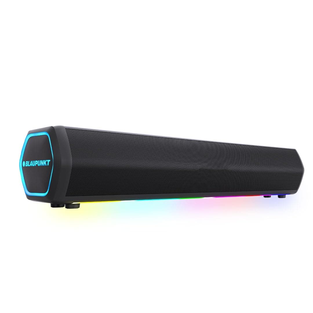 Blaupunkt Newly Launched SBA20 Pro 25W Bluetooth Soundbar with 2000mAh Battery I RGB Lights I Honeycomb Design I AUX, Bluetooth, USB & TWS I BT Speake...