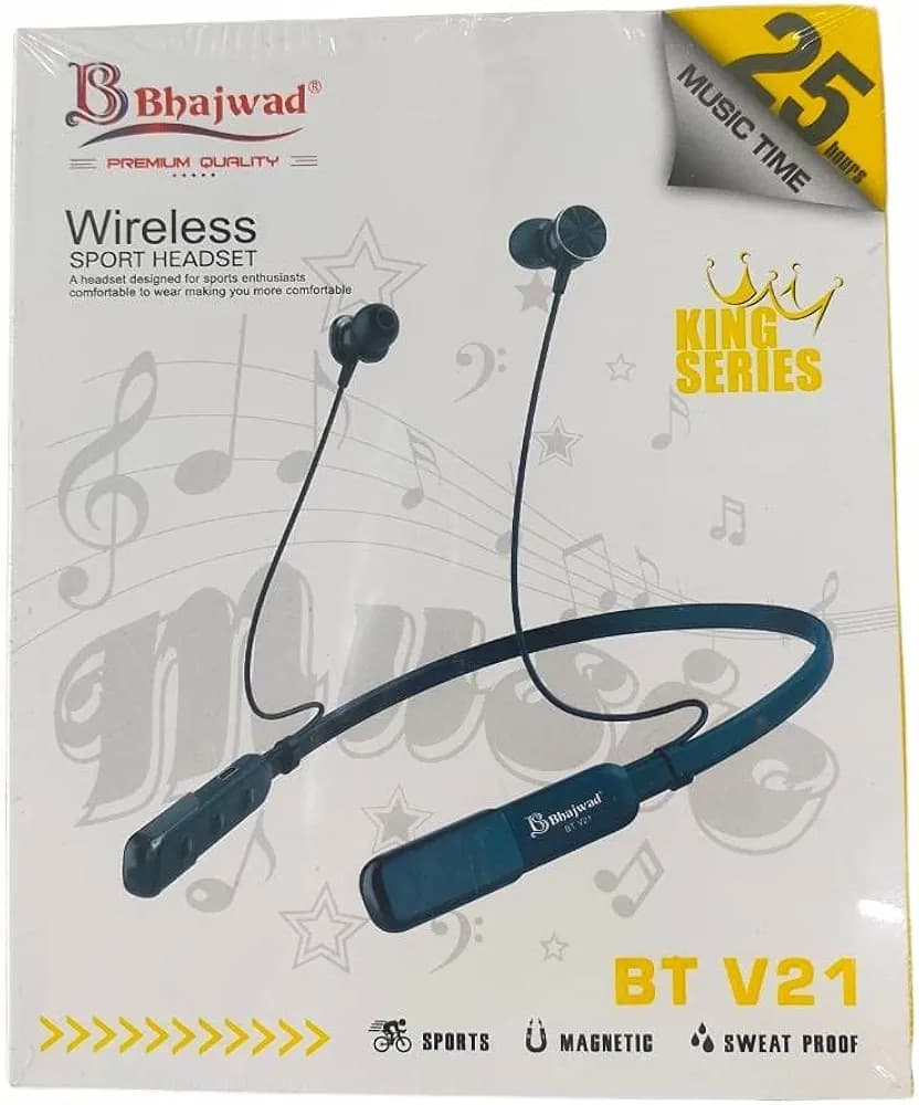 Bhajwad BT-V21 Wireless Bluetooth in Ear Earphone with Mic (Black)