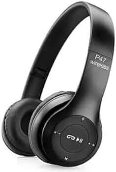 esportic P47 Wireless Bluetooth On Ear Headphone with Mic (Black)