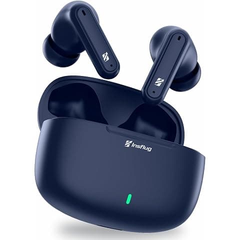 Heavy Bass Wireless Bluetooth Wireless Earbuds with Mic, Magnetic Earbuds, HD Calling Mic, 20 hours Long Battery Backup for Music Gaming Travel, Compatible with Android and iOS Devices, BudsPr55