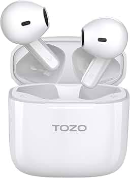 TOZO A3 2023 Upgraded Wireless Earbuds Bluetooth 5.3 Half in-Ear Lightweight Headsets with Digital Call Noise Reduction, Reset Button Hall Detection,P...