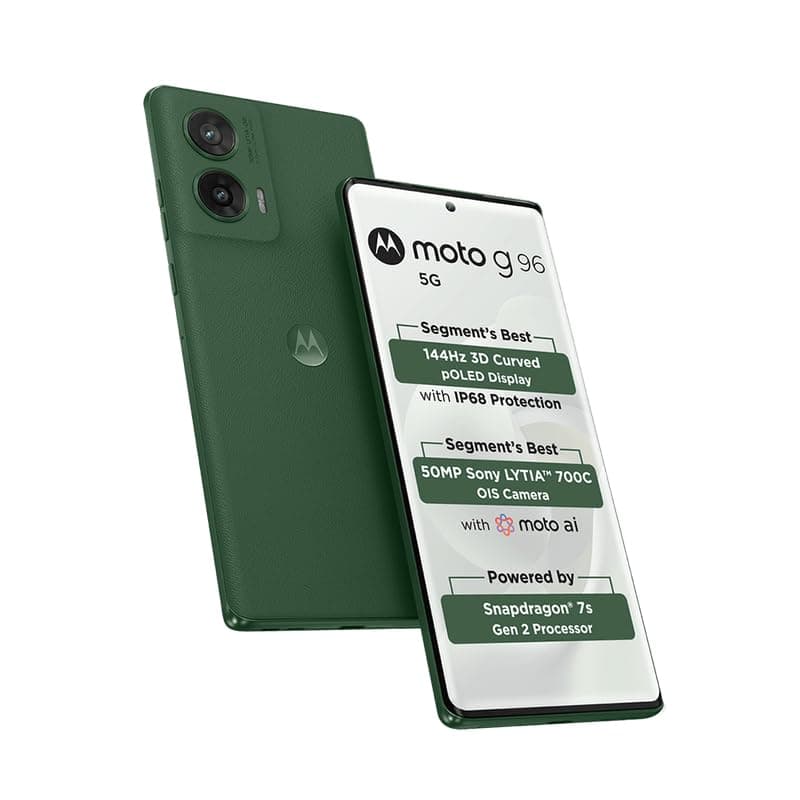 Motorola G96 5G | Snapdragon Processor | 108MP Triple Camera | 5000mAh | 120Hz FHD+ Display (Pastures, 8GB + 128GB Storage)