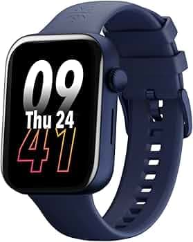 Cult.Sport Burn 1.78" AMOLED, 368 * 448 res, BT Calling, Crown Control, Voice Assistant, AOD Smartwatch (Dark Blue Strap, Free Size)