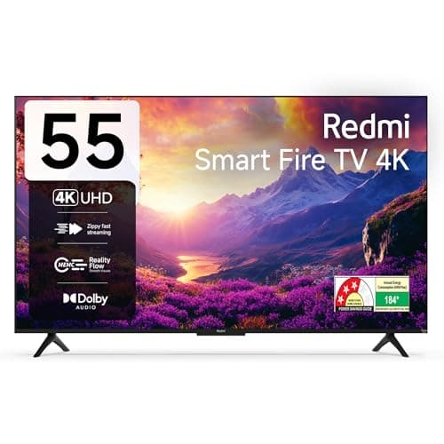 Redmi 138 cm (55 inch) F Series UHD 4K Smart LED Fire TV L55MA-FVIN (Black)