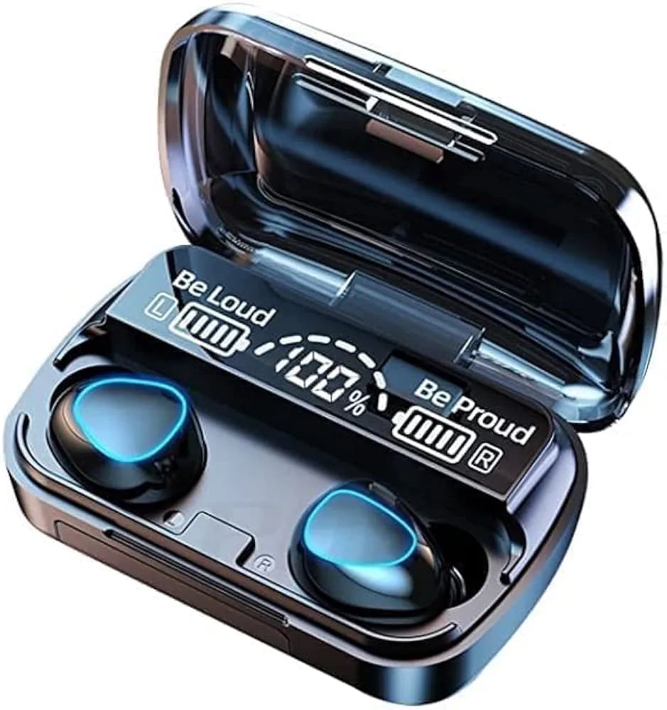 Reenee M-10 Premium TWS Bluetooth 5.1 Noise Canceling in Ear Earbuds LED Display & Power Bank Bluetooth Headset
