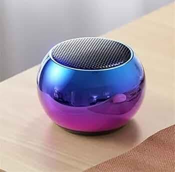 Mini Speaker Boost 4 Colorful Wireless Bluetooth Speaker Mini Electroplating Round Steel Speaker (Random from 4 colour) Pack of 1