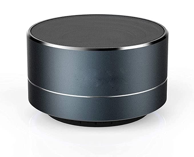 NEFI Bluetooth Speaker 3W Mini P11 Metal Aluminium Alloy Portable Speaker with Mic for Home Indoore Outdoor (Color Black)