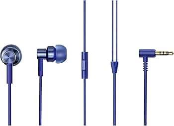 (Renewed) MI Dual Driver Wired in Ear Earphones with Mic (Blue)
