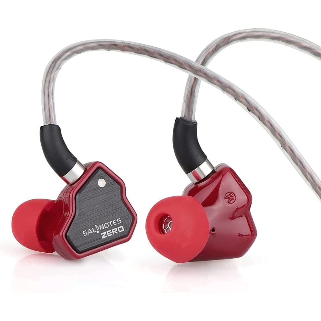 Concept Kart 7HZ Salnotes Zero Wired IEM Earphone, 10mm Dynamic Driver | Metal Composite Diaphragm (Red (Mecha Edition), 3.5mm (No Mic))