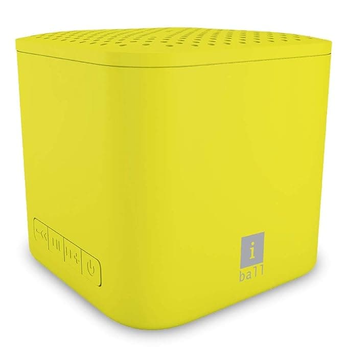 iBall Musi Play A1 Wireless Ultra-Portable Bluetooth Speakers with FM | Micro SD Card Slot & Built-in Mic (Yellow) Speakers