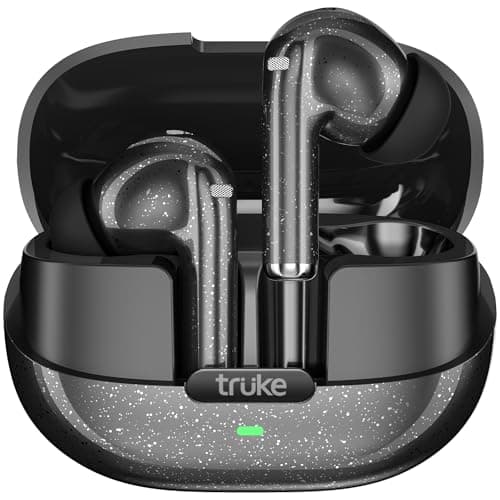 truke New Launch Buds Aura True Wireless in Ear Earbuds with 70Hrs of Playtime and Fast Charging Ear Buds, 13mm Titanium Drivers, Quad-MIC ENC TWS, 40...