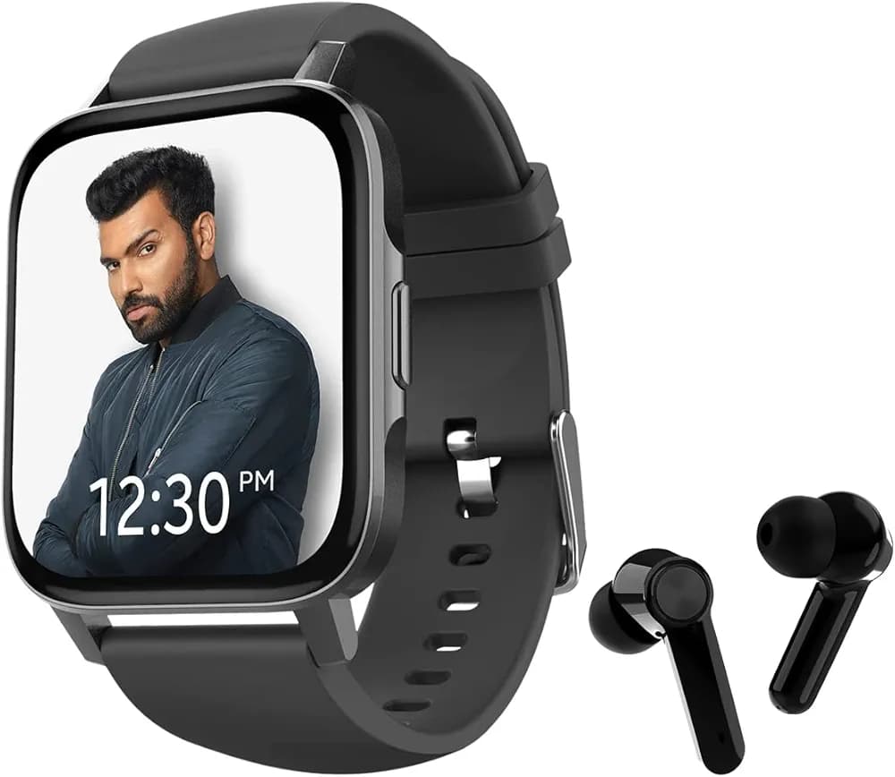 TAGG Verve NEO Smartwatch 1.69" HD Display | 60+ Sports Modes | 10 Days Battery & Liberty Buds Plus Truly Wireless Earbuds in-Built Gaming Mode, BassX Mode, Quad Mic, Fast Charge