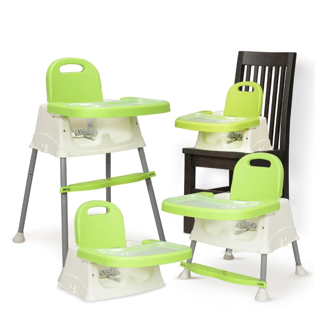 Luvlap 4 in 1 Convertible High Chair cum Booster Seat (Green) Highchairs