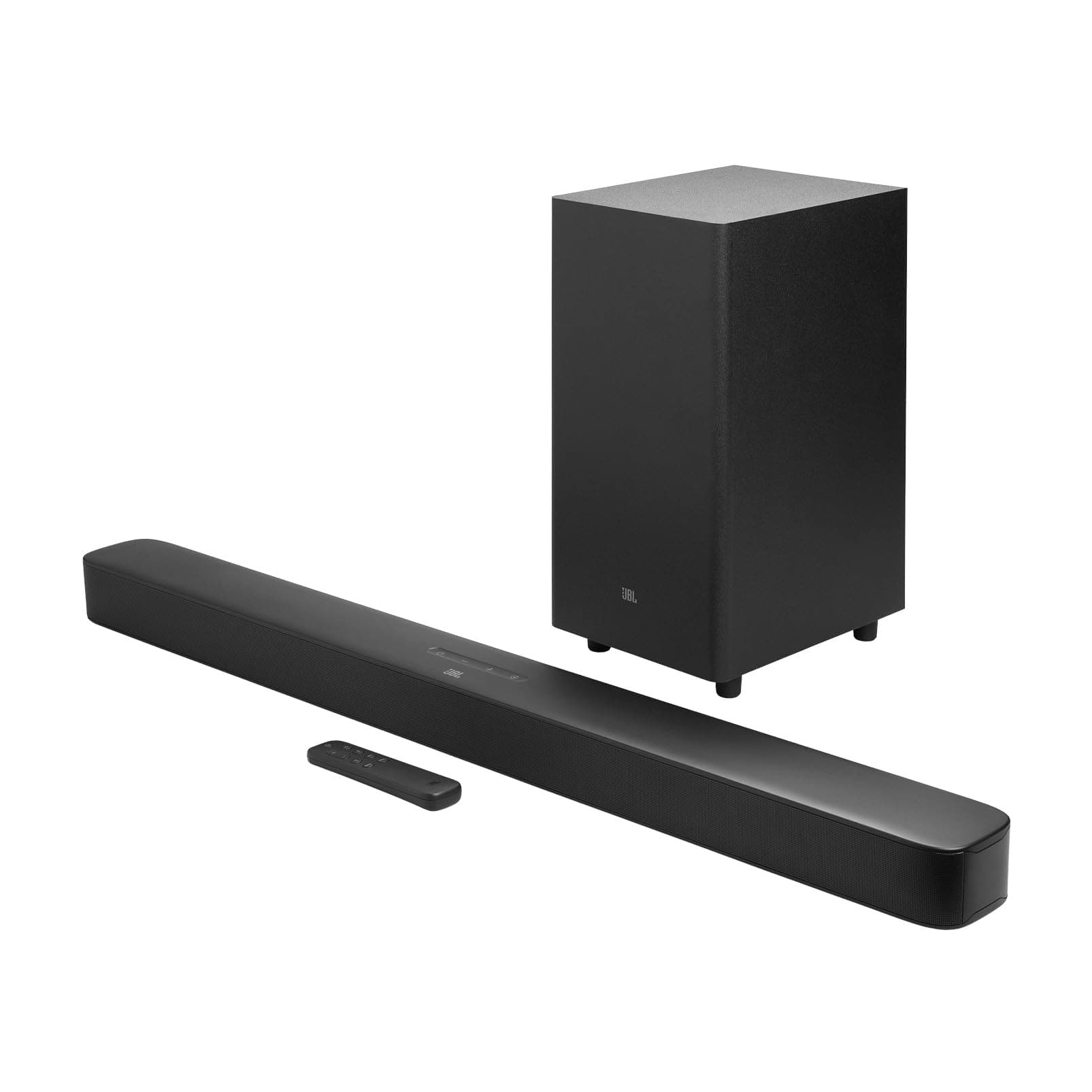 JBL New Launch Bar 2.1 Essential (440W) Soundbar with Dolby Digital & Powerful Bass, Wireless Subwoofer, HDMI ARC, Bluetooth Streaming, Optical Input
