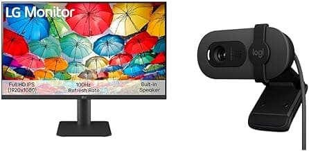 LG 24MS550-B 24 inch IPS FHD (1920x1080) Monitor 100Hz 5ms Reader Mode Tilt/Height Adjustable Stand Built in Speaker Borde...