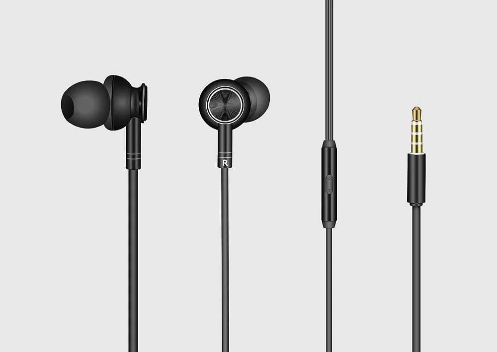 (Renewed) Aiwa ESTM-101 Wired Premium Stereo in-Earphones, Black, (ESTM-101 BK)